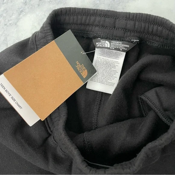 NEW THE NORTH FACE Boys Black Camp Fleece Jogger Pants Athletic Comfy Bottoms - Picture 12 of 15